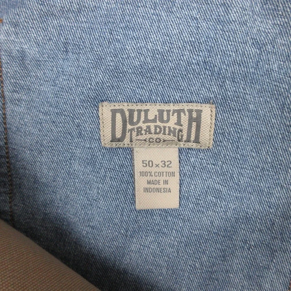 Duluth Jeans Mens 50x32 Blue Workwear Faded Heavy Cotton Relaxed Denim Pants